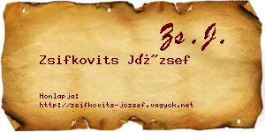 Zsifkovits József névjegykártya