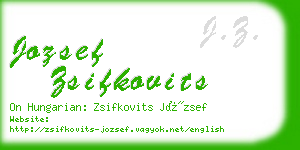 jozsef zsifkovits business card